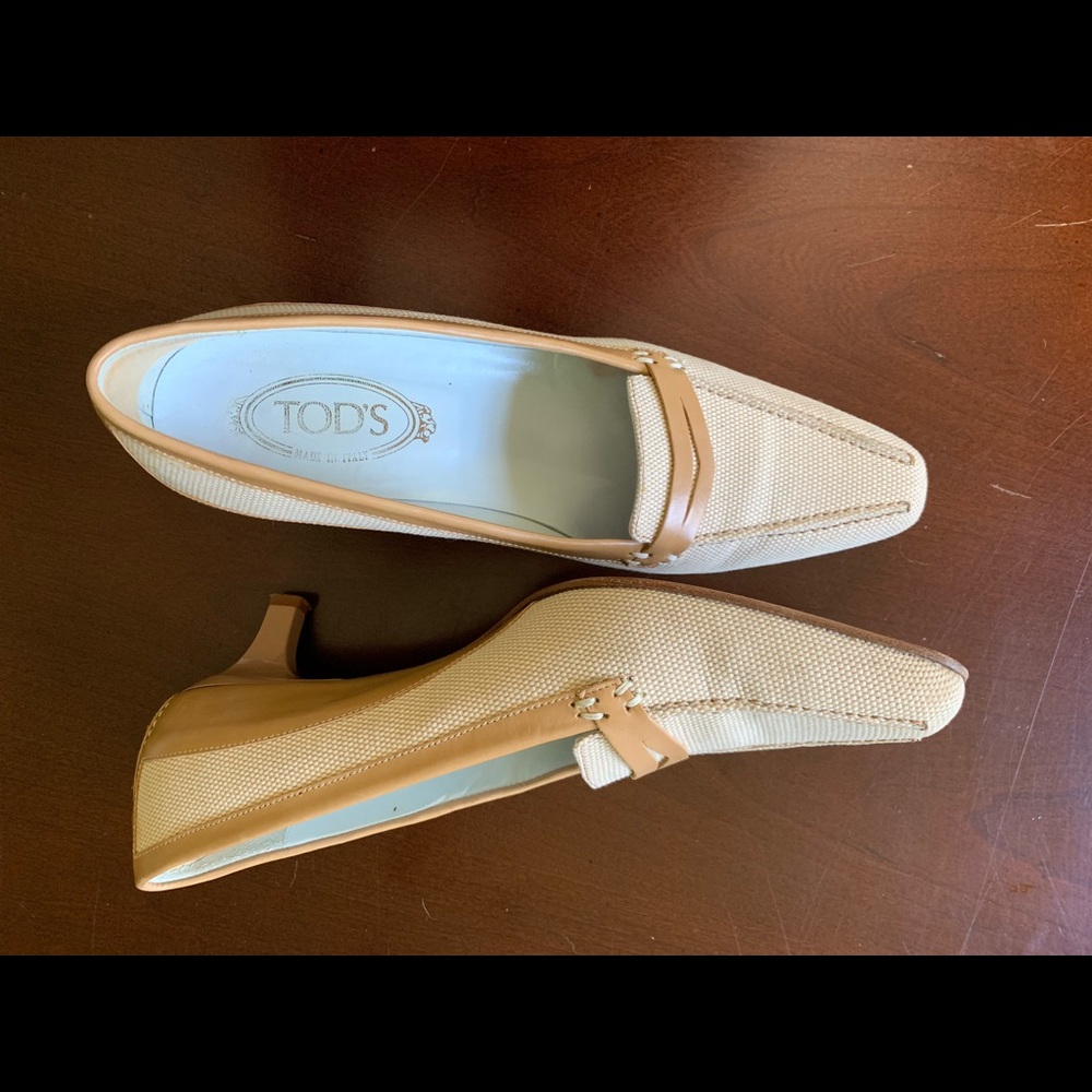 Tod’s Canvas shoes with leather